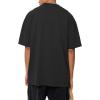imageAelfric Eden Mens Oversized T Shirt Vintage Acid Wash Short Sleeve Crewneck Shirts Cotton Solid Summer Basic Tee StreetwearBlack