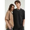 imageAelfric Eden Mens Oversized T Shirt Vintage Acid Wash Short Sleeve Crewneck Shirts Cotton Solid Summer Basic Tee StreetwearCamel