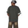 imageAelfric Eden Mens Oversized T Shirt Y2k Baggy Number Shirts Graphic Tees Cotton Crewneck Short Sleeve StreetwearGrey