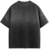 imageAelfric Eden Mens Oversized TShirts Heavyweight Cotton Gradient Wash Tshirt Loose Fit Short Sleeve Vintage TeesBlack