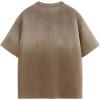 imageAelfric Eden Mens Oversized TShirts Heavyweight Cotton Gradient Wash Tshirt Loose Fit Short Sleeve Vintage TeesBrown