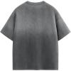 imageAelfric Eden Mens Oversized TShirts Heavyweight Cotton Gradient Wash Tshirt Loose Fit Short Sleeve Vintage TeesDark Grey