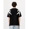 imageAelfric Eden Mens Oversized TShirts Unisex Black White Tshirt Short Sleeve Vintage Graphic Tee Summer Casual Contrast Color Tops L