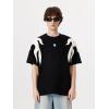 imageAelfric Eden Mens Oversized TShirts Unisex Black White Tshirt Short Sleeve Vintage Graphic Tee Summer Casual Contrast Color Tops L