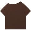 imageAelfric Eden Off The Shoulder Tops for Women Summer Sexy Graphic T Shirts Short Sleeve Number Embroidery TeeBrown