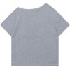 imageAelfric Eden Off The Shoulder Tops for Women Summer Sexy Graphic T Shirts Short Sleeve Number Embroidery TeeGrey