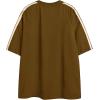 imageAelfric Eden Oversized T Shirt Men 90s Shirt Unisex Streetwear Contrast Color Graphic Tees Casual Vintage Summer TopsBrown