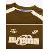 imageAelfric Eden Oversized T Shirt Men 90s Shirt Unisex Streetwear Contrast Color Graphic Tees Casual Vintage Summer TopsBrown