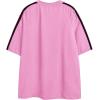 imageAelfric Eden Oversized T Shirt Men 90s Shirt Unisex Streetwear Contrast Color Graphic Tees Casual Vintage Summer TopsLight Pink