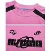 imageAelfric Eden Oversized T Shirt Men 90s Shirt Unisex Streetwear Contrast Color Graphic Tees Casual Vintage Summer TopsLight Pink