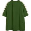 imageAelfric Eden Oversized T Shirt Men 90s Shirt Unisex Streetwear Contrast Color Graphic Tees Casual Vintage Summer TopsMedium Green