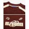 imageAelfric Eden Oversized T Shirt Men 90s Shirt Unisex Streetwear Contrast Color Graphic Tees Casual Vintage Summer TopsWine Red