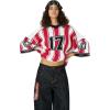 imageAelfric Eden Oversized T Shirts Number Stripe Graphic Unisex Knit Tee Color Blocking Y2k Football Jersey 2025 Trend TopsRed