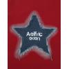 imageAelfric Eden Star T Shirts Oversized Graphic Tees Denim Patchwork Short Sleeve Crewneck Shirts Y2K Vintage Unisex StreetwearRed