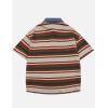 imageAelfric Eden Stripe Star Polo Tee Oversized Button Collar T Shirt Short Sleeve Y2k TopsBrown