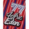 imageAelfric Eden T Shirts Number Stripe Unisex Oversized Graphic Knit Tee Color Blocking Streetwear TopsPurple