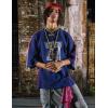 imageAelfric Eden T Shirts Number Stripe Unisex Oversized Graphic Knit Tee Color Blocking Streetwear TopsPurple