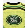 imageAelfric Eden T Shirts Oversized Number Graphic Unisex Knit Stripe Tee Color Blocking Streetwear 2025 Trend TopsYellow
