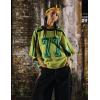 imageAelfric Eden T Shirts Oversized Number Graphic Unisex Knit Stripe Tee Color Blocking Streetwear 2025 Trend TopsYellow
