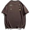imageAelfric Eden T Shirts Pocket Print Tee Short Sleeve Basic Tops Trendy OutfitsCoffee