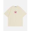 imageAelfric Eden Women Oversized Letter Graphic Tees Pink Star Print Tee Graphic Crew Neck Cotton Short Sleeve Y2k TopsBeige