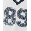imageAelfric Eden Womens Number Print Cropped VNeck Tee Streetwear Casual T Shirts Short Sleeve Summer TopsWhite