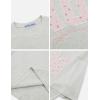 imageAelfric Eden Womens Oversized Graphic Tees Y2k Flower Embroidery Number Print TShirts Crewceck Summer TopsGrey