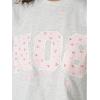 imageAelfric Eden Womens Oversized Graphic Tees Y2k Flower Embroidery Number Print TShirts Crewceck Summer TopsGrey