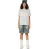 imageAelfric Eden Womens Oversized Graphic Tees Y2k Flower Embroidery Number Print TShirts Crewceck Summer TopsGrey
