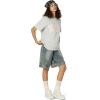 imageAelfric Eden Womens Oversized Graphic Tees Y2k Flower Embroidery Number Print TShirts Crewceck Summer TopsGrey