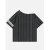 imageAelfric Eden Womens Stripe OffTheShoulder Tee Oversized Y2k Streetwear Trendy TopsBlack