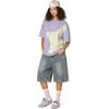 imageAelfric Eden Womens Vintage Color Blocking Tee Oversized Streerwear Star Graphic T Shirt Short Sleeve Summer TopsPurple