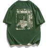 imageAelfric Eden Mens 90s Vintage Oversized Shirts Unisex Harajuku T Shirt Print Graphic Tees Casual Summer Streetwear TopGreen