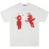 imageAelfric Eden Mens Graphic Tees Cupids Love Arrow Oversized Tshirt Print Unisex Tee Y2K Causal Streetwear TopsWhite