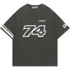 imageAelfric Eden Mens Oversized T Shirt Y2k Baggy Number Shirts Graphic Tees Cotton Crewneck Short Sleeve StreetwearGrey