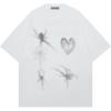 imageAelfric Eden T Shirts Blurring Spider Print Tee Washed Tee Shirt Casual Soft Short Sleeve 2025 Trendy TopsWhite