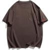 imageAelfric Eden T Shirts Pocket Print Tee Short Sleeve Basic Tops Trendy OutfitsCoffee
