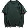 imageAelfric Eden T Shirts Pocket Print Tee Short Sleeve Basic Tops Trendy OutfitsDark Green