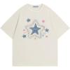 imageAelfric Eden Women Oversized Tee Star Grahpic Print Tshirts Casual Short Sleeve Loose Cotton TShirt Summer Y2k TopApricot