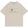 imageAelfric Eden Womens Tee Shirt Puppy Work Card Tee Oversized Vintage Graphic Casual Y2k Streetwear Summer TopsKhaki