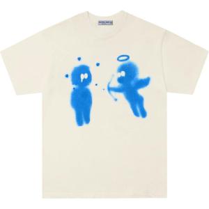 imageAelfric Eden Mens Graphic Tees Cupids Love Arrow Oversized Tshirt Print Unisex Tee Y2K Causal Streetwear TopsApricot