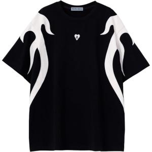 imageAelfric Eden Mens Oversized TShirts Unisex Black White Tshirt Short Sleeve Vintage Graphic Tee Summer Casual Contrast Color Tops L