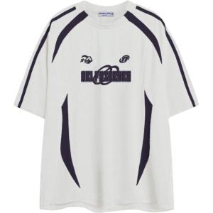 imageAelfric Eden Oversized T Shirt Men 90s Shirt Unisex Streetwear Contrast Color Graphic Tees Casual Vintage Summer TopsWhite