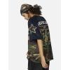 imageAelfric Eden Jersey Shirts for Women Oversized 77 Camouflage Football Number Graphic Tees Y2k Streetwear T Shirt TopsBlack
