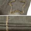 imageAelfric Eden Womens Denim Jacket Fringe TwoWay Zipper Fashion Vintage Washed Long Sleeve Jean CoatBlue