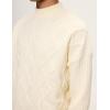 imageAelfric Eden Cable Knit Sweater Men Oversized Rory Gilmore Crewneck Knitted Sweater Pullover 2024 Vintage Fall Sweaters TopsB7white Cream