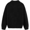 imageAelfric Eden Fuzzy Soft Sweaters Mohair Oversized Solid Sweaters Crewneck Knit Casual Pullover 2025 Trendy OutfitsBlack