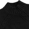imageAelfric Eden Womens Oversized Cable Knit Chunky Sweater Mock Neck Long Sleeve Heart Knit Pullover Sweater 2025 Fall OutfitBlack