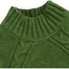 imageAelfric Eden Womens Oversized Cable Knit Chunky Sweater Mock Neck Long Sleeve Heart Knit Pullover Sweater 2025 Fall OutfitGreen