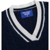 imageAelfric Eden Womens Oversized Cable Knit V Neck Sweaters Oversized Pullover 2025 Fall Fashion OutfitsDark Blue